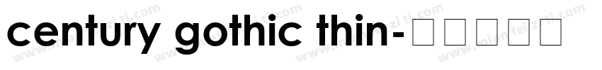 century gothic thin字体转换